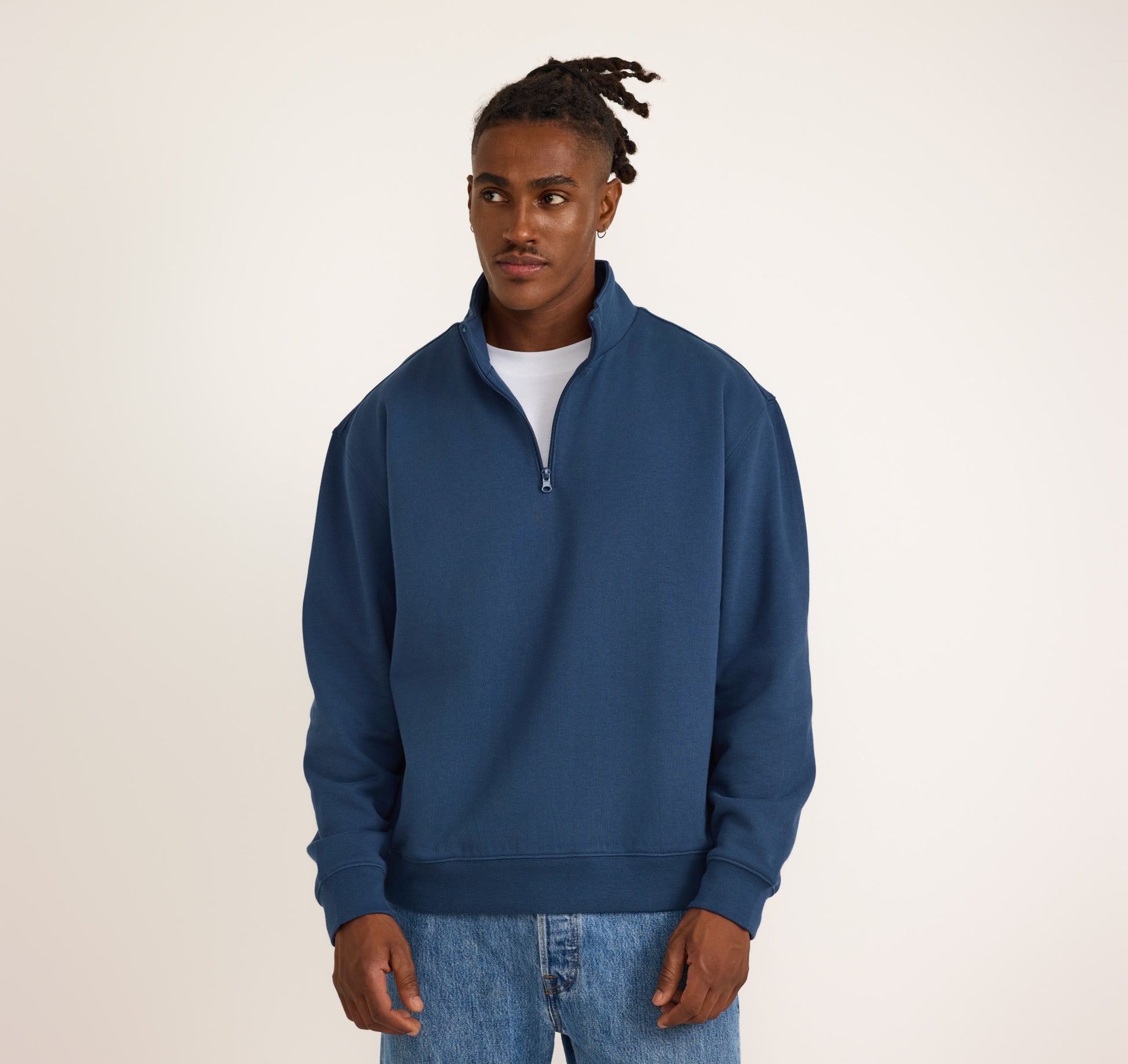 Weekend Half Zip Sweatshirt Only £ 57 Organic Basics